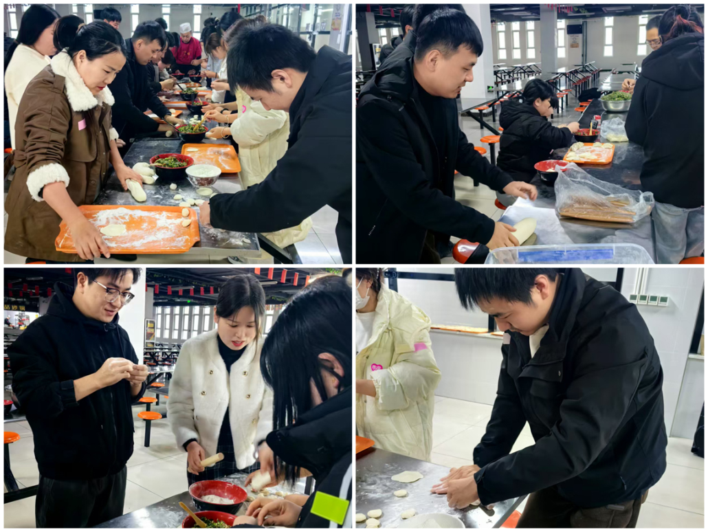 ks凯时微电组织冬至节包饺子活动